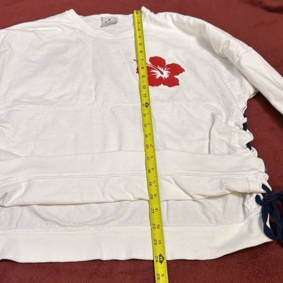 Spirit Jersey,oversized sweatshirt,vacay,3D print,lace up sides,cotton,coastal - Picture 11 of 15